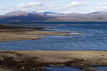 Image showing Landscape with Torneträsk lake, Norrbotten, Sweden