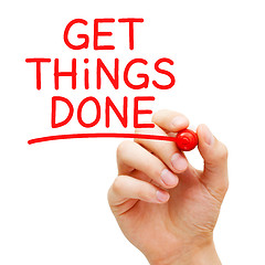 Image showing Get Things Done Red Marker Concept