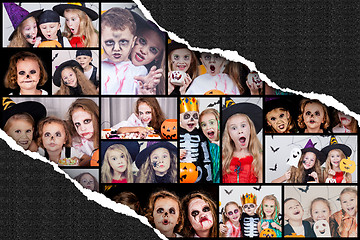 Image showing Collage of happy children.