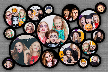 Image showing Collage of happy children.