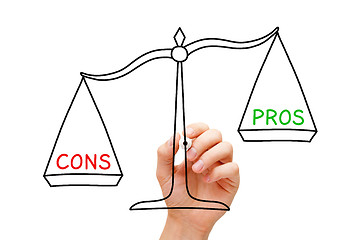 Image showing More Cons Than Pros Scale Concept