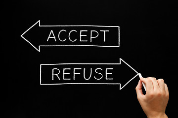 Image showing Accept Or Refuse Arrows Concept