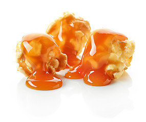 Image showing popcorn with caramel sauce