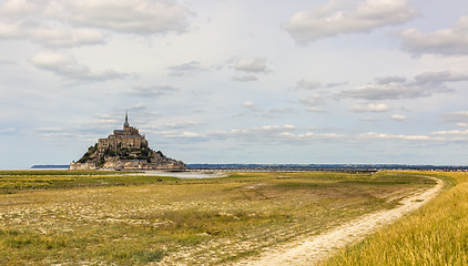 Image showing The Path to Mont Saint Michel Abbey