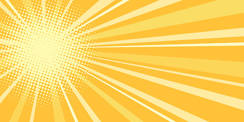 Image showing yellow sun pop art background