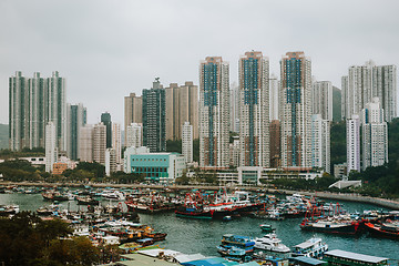 Image showing Aberdeen Harbour (Aberdeen Typhoon Shelter)