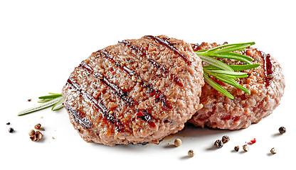 Image showing freshly grilled burger meat