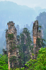 Image showing Zhangjiajie mountains, China