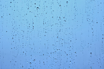 Image showing Rain drops on window