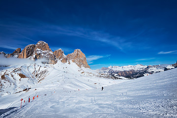 Image showing Ski resort in Dolomites, Italy