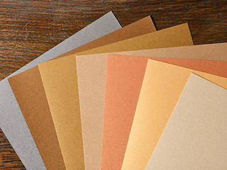 Image showing colored paper in autumn colours