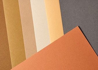 Image showing colored paper in autumn colours