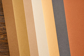 Image showing colored paper in autumn colours