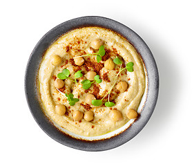 Image showing bowl of hummus