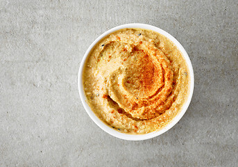 Image showing bowl of hummus