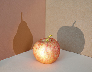 Image showing apple with dabble shadows