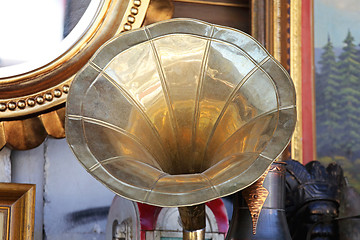 Image showing Brass Horn Speaker