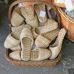 Image showing Rattan Slippers