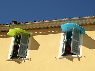 Image showing windows and umbrellas