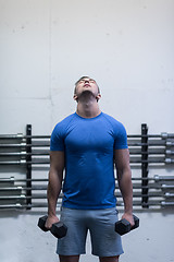 Image showing weight training fitness man