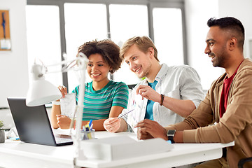 Image showing creative team having video conference at office