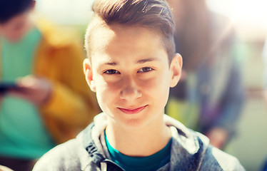 Image showing happy teenage boy face