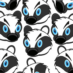 Image showing Mug animal badger decorative pattern on white background
