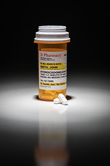 Image showing Hydrocodone Pills and Prescription Bottle with Non Proprietary L