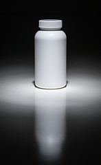 Image showing Blank White Bottle Ready For Your Text Under Spot Light.