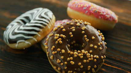 Image showing Assortment of donuts with different decor 