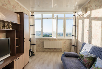 Image showing Interior of a small room in a multi-storey apartment