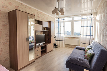 Image showing General view of a room in an apartment of a multi-storey building