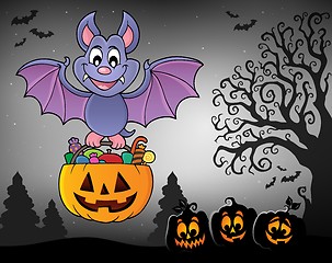 Image showing Halloween bat theme image 7