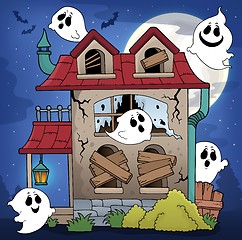 Image showing Derelict house and ghosts theme 1