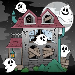 Image showing Derelict house and ghosts theme 2