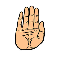 Image showing palm, stop gesture