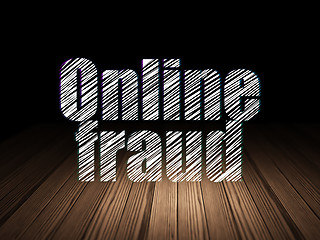 Image showing Protection concept: Online Fraud in grunge dark room