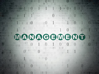 Image showing Finance concept: Management on Digital Data Paper background