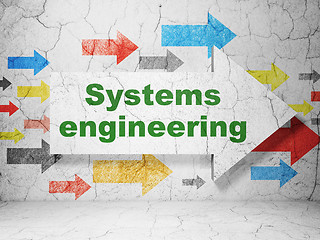 Image showing Science concept: arrow with Systems Engineering on grunge wall background