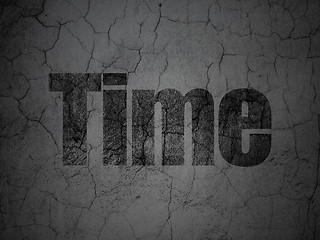 Image showing Time concept: Time on grunge wall background