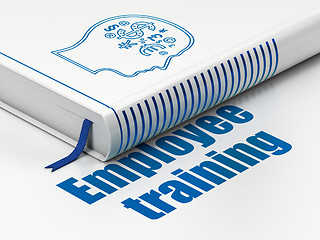 Image showing Learning concept: book Head With Finance Symbol, Employee Training on white background