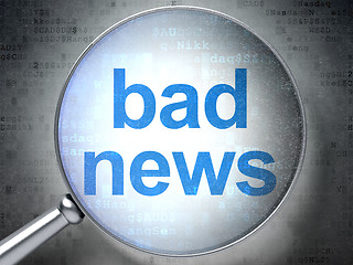 Image showing News concept: Bad News with optical glass