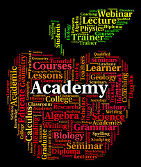 Image showing Academy Word Shows Polytechnics School And Schools