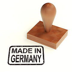 Image showing Made In Germany Rubber Stamp Shows German Products