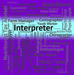 Image showing Interpreter Job Shows Interpreters Transliterator And Translate