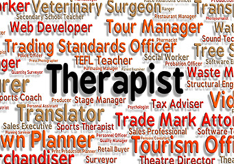 Image showing Therapist Job Indicates Word Work And Hire