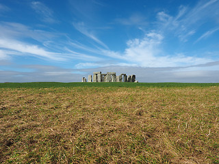 Image showing Stonehenge monument in Amesbury