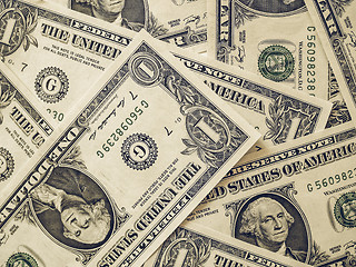 Image showing Vintage Dollar notes 1 Dollar