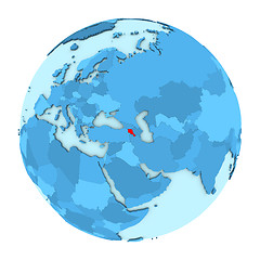 Image showing Armenia on globe isolated