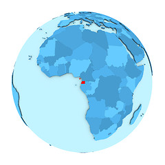 Image showing Equatorial Guinea on globe isolated